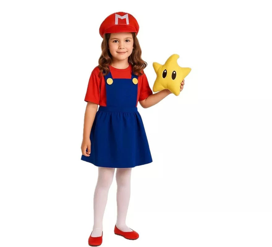 Translation missing: de.Disfraz de Fontanera de Videojuego para niña