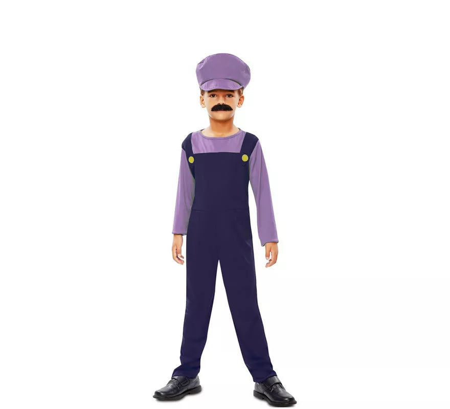 Translation missing: de.Disfraz de Fontanero Morado para niño