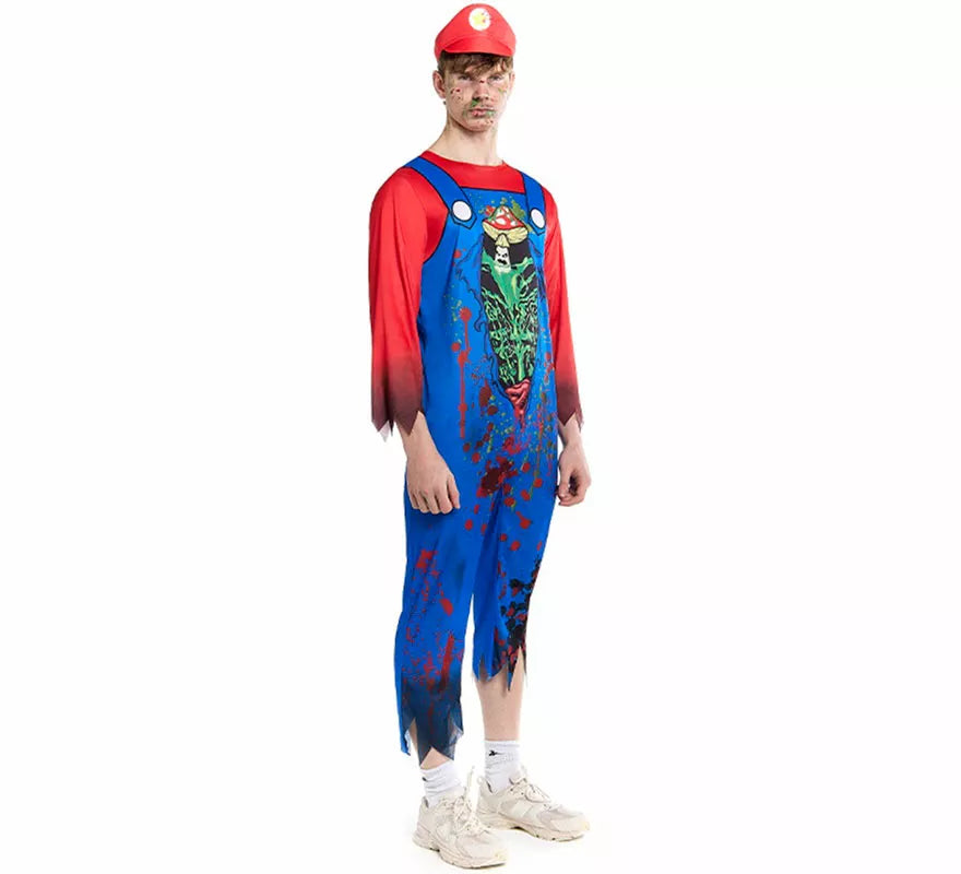 Disfraz de Fontanero Zombie para hombre