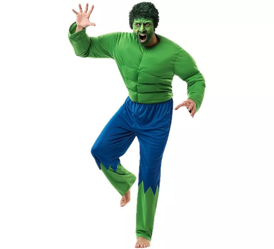 Translation missing: de.Disfraz de Forzudo Verde para hombre