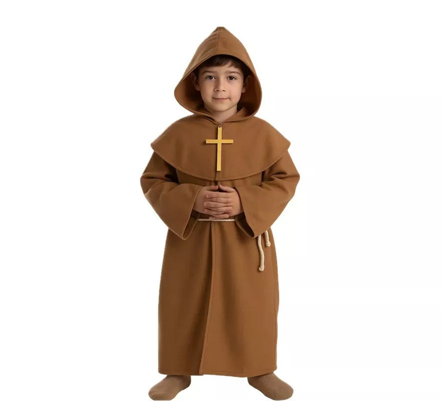 Translation missing: de.Disfraz de Fraile Marrón para niños