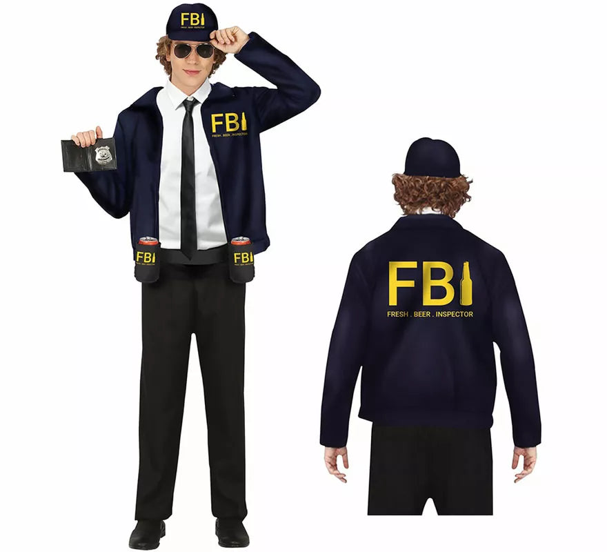 Translation missing: de.Disfraz de Fresh Beer Inspector FBI para hombre