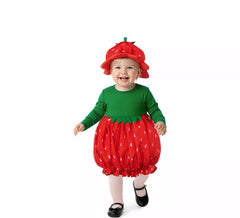 Fröhliches Erdbeerkostüm für Babys