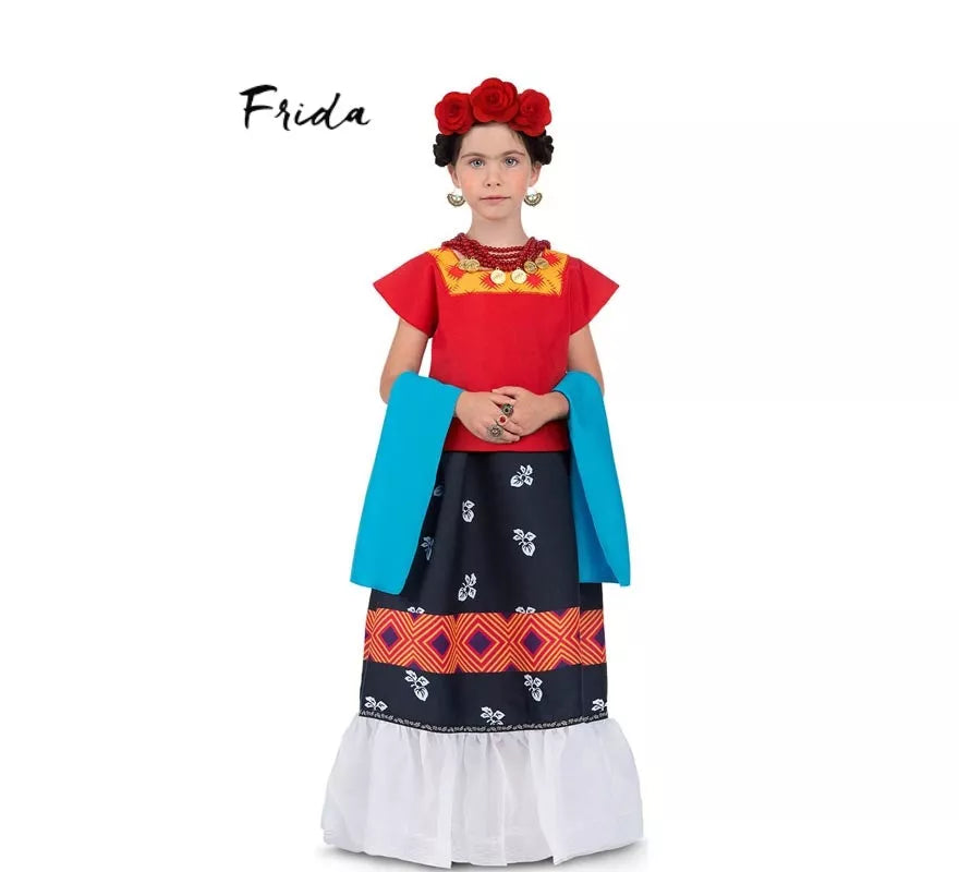 Translation missing: de.Disfraz de Frida Kahlo Clásica con tocado para bebé y niña
