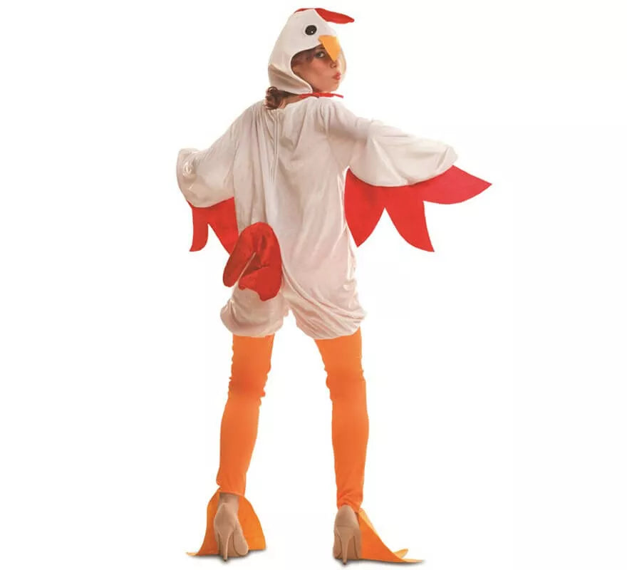 Translation missing: de.Disfraz de Gallina Blanca y Naranja para Mujer