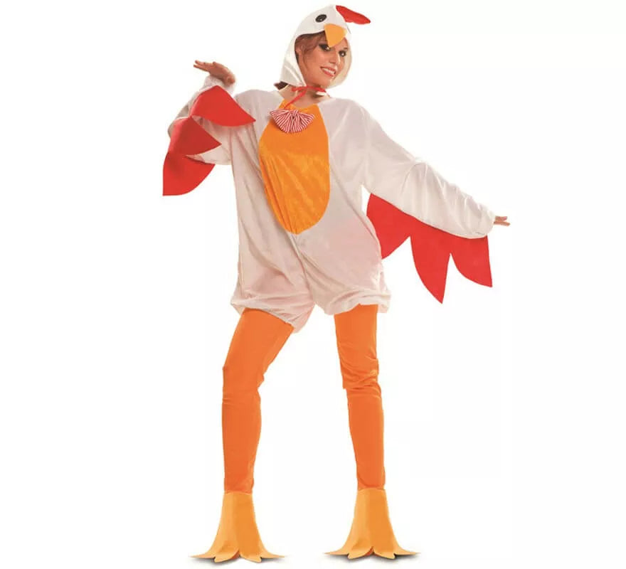Translation missing: de.Disfraz de Gallina Blanca y Naranja para Mujer
