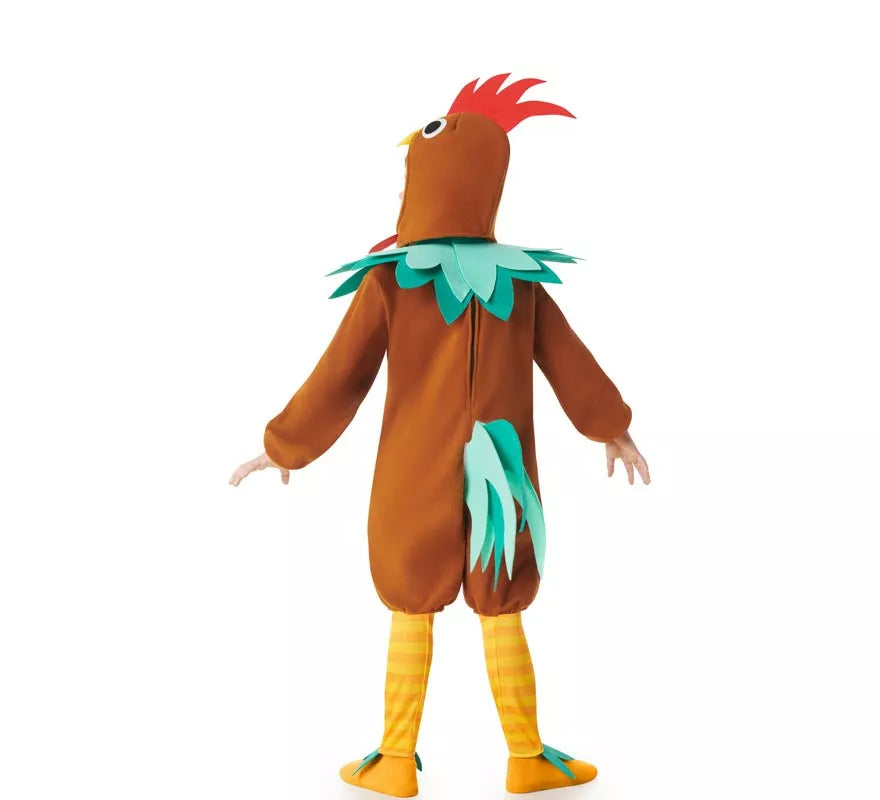 Disfraz de Gallo marrón para niño