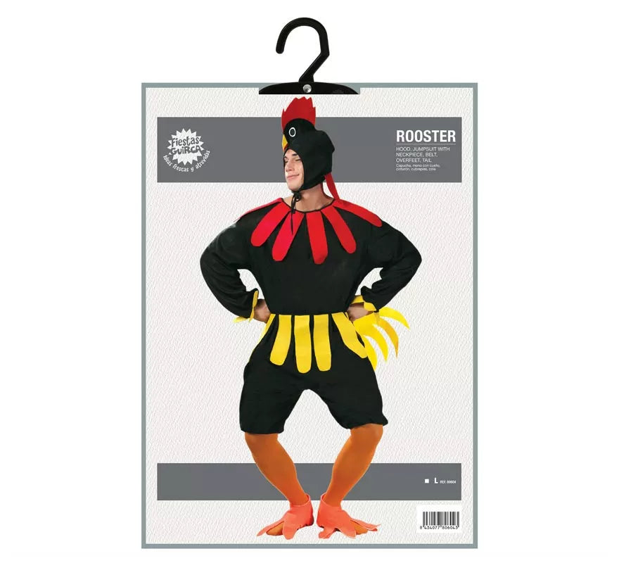 Translation missing: de.Disfraz de Gallo negro para hombre