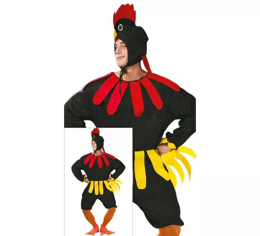 Translation missing: de.Disfraz de Gallo negro para hombre