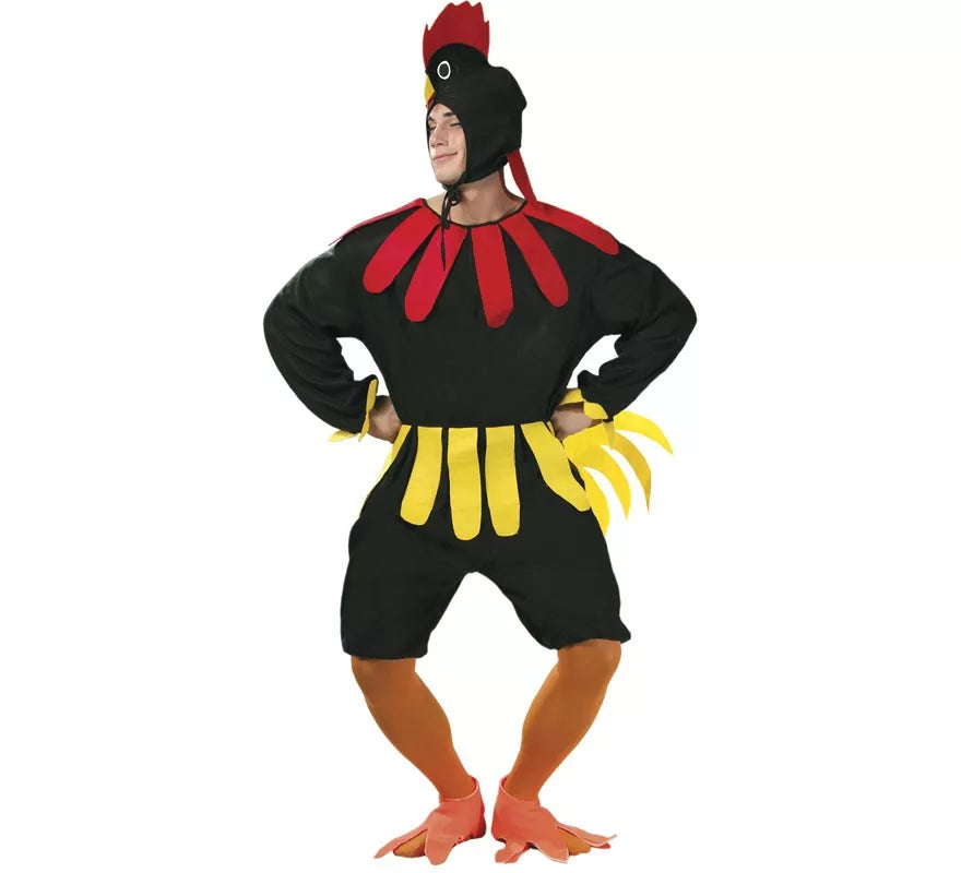 Translation missing: de.Disfraz de Gallo negro para hombre