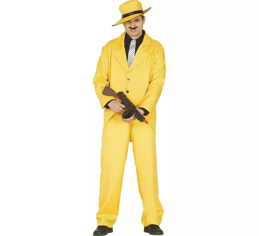 Disfraz de Gánster amarillo para hombre