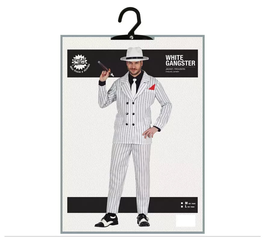 Translation missing: de.Disfraz de Gánster Millonario Blanco para hombre