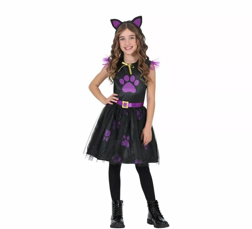 Translation missing: de.Disfraz de Gata morada para niña