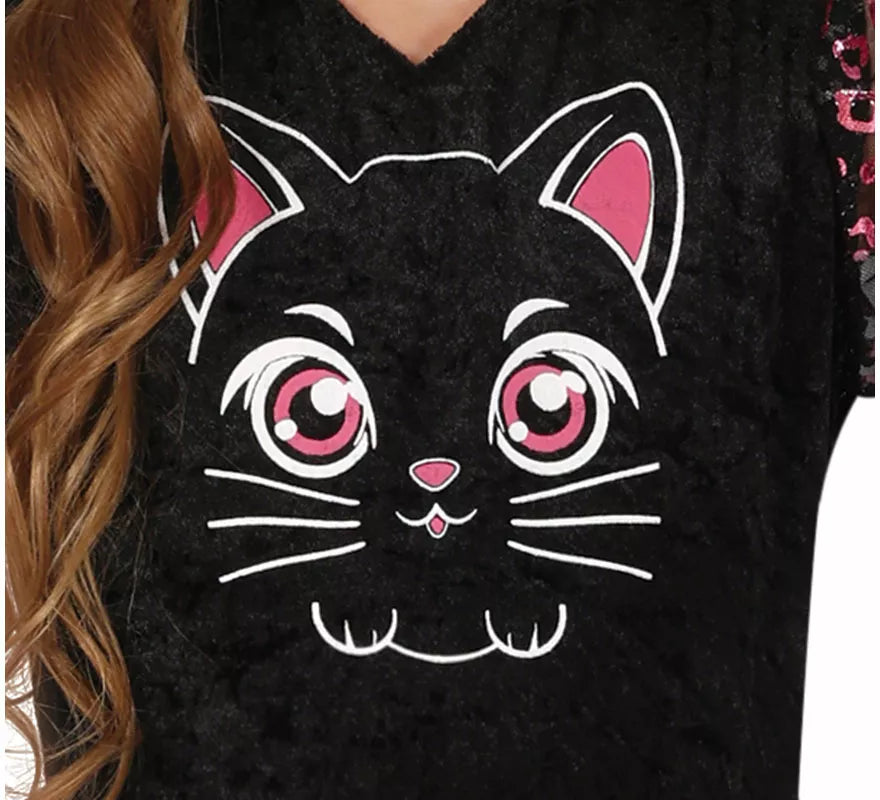 Translation missing: de.Disfraz de Gatita presumida negra para niña