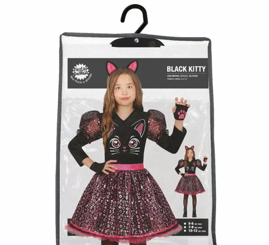 Translation missing: de.Disfraz de Gatita presumida negra para niña
