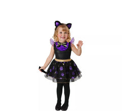 Violettes Kätzchen Kostüm für Mädchen und Baby