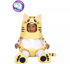 Gelbes Kätzchen Kostüm für ein Baby