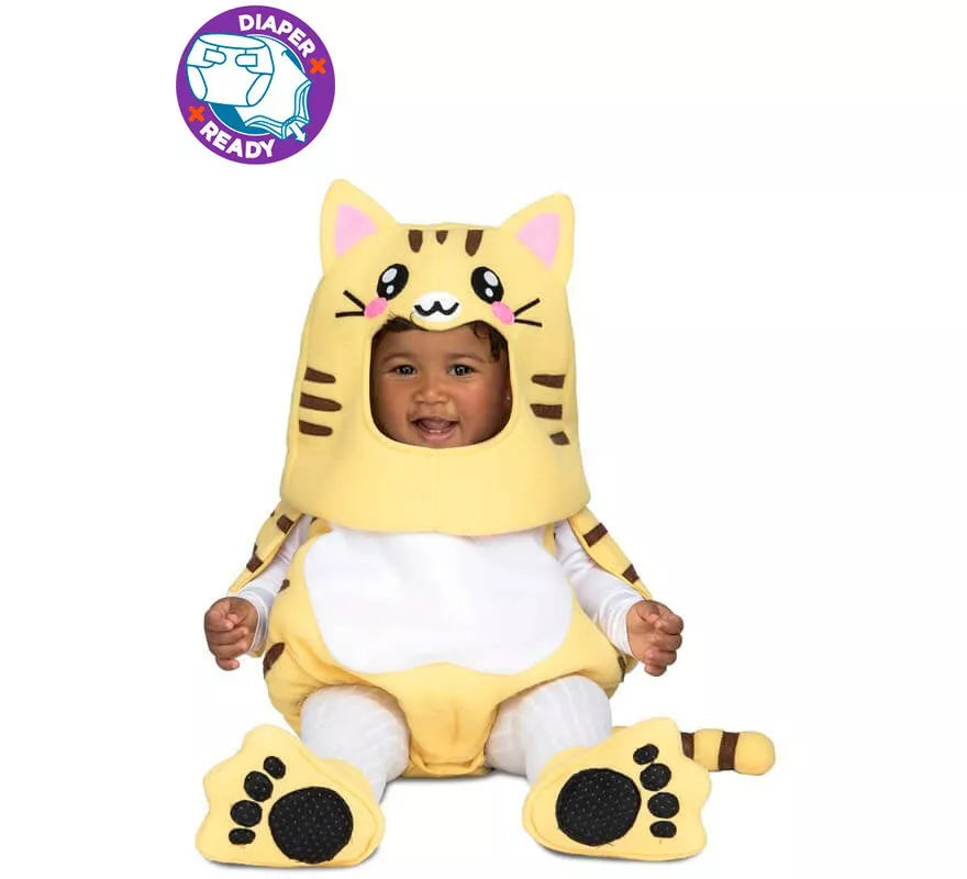 Translation missing: de.Disfraz de Gatito amarillo para bebé