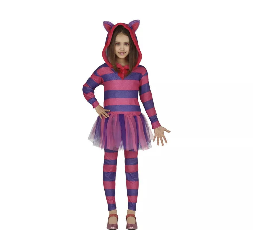 Translation missing: de.Disfraz de Gato Cheshire para niña