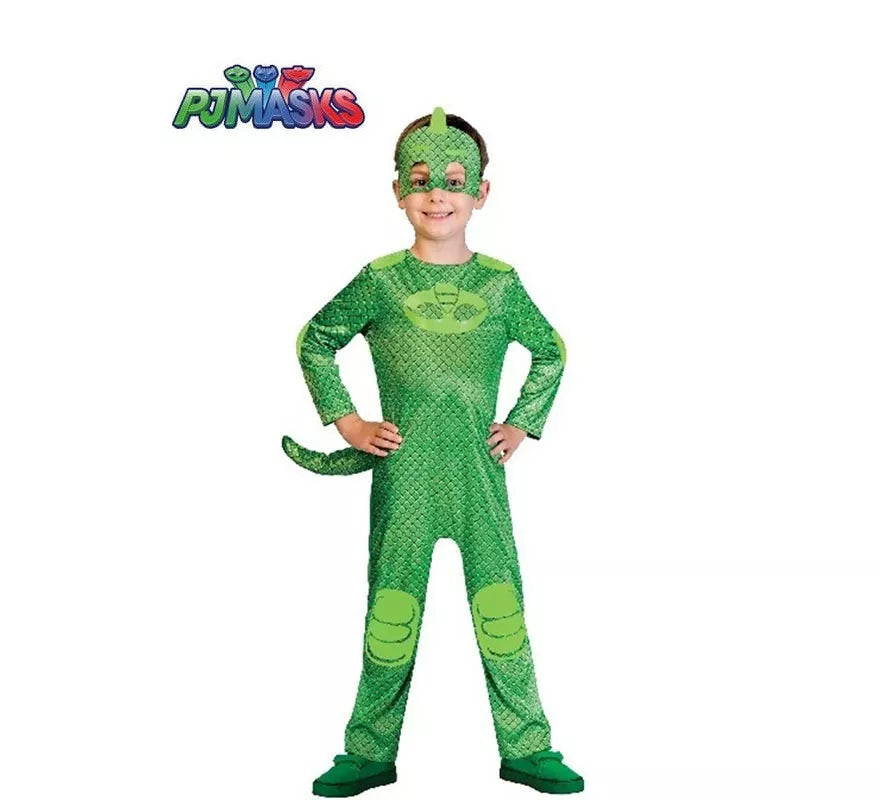 Translation missing: de.Disfraz de Gekko Verde de Pj Masks para niño