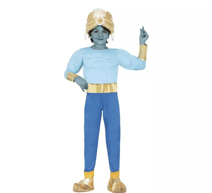 Translation missing: de.Disfraz de Genio azul famoso para niño