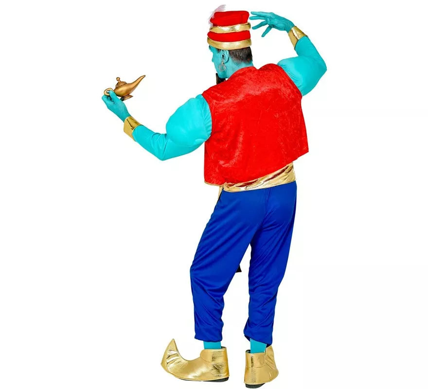 Translation missing: de.Disfraz de Genio Mágico azul para hombre