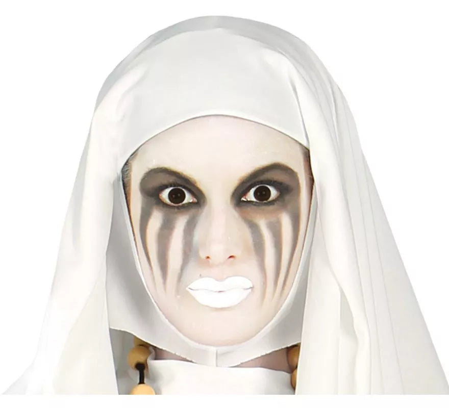 Disfraz de Ghost Monja blanca para mujer en Halloween