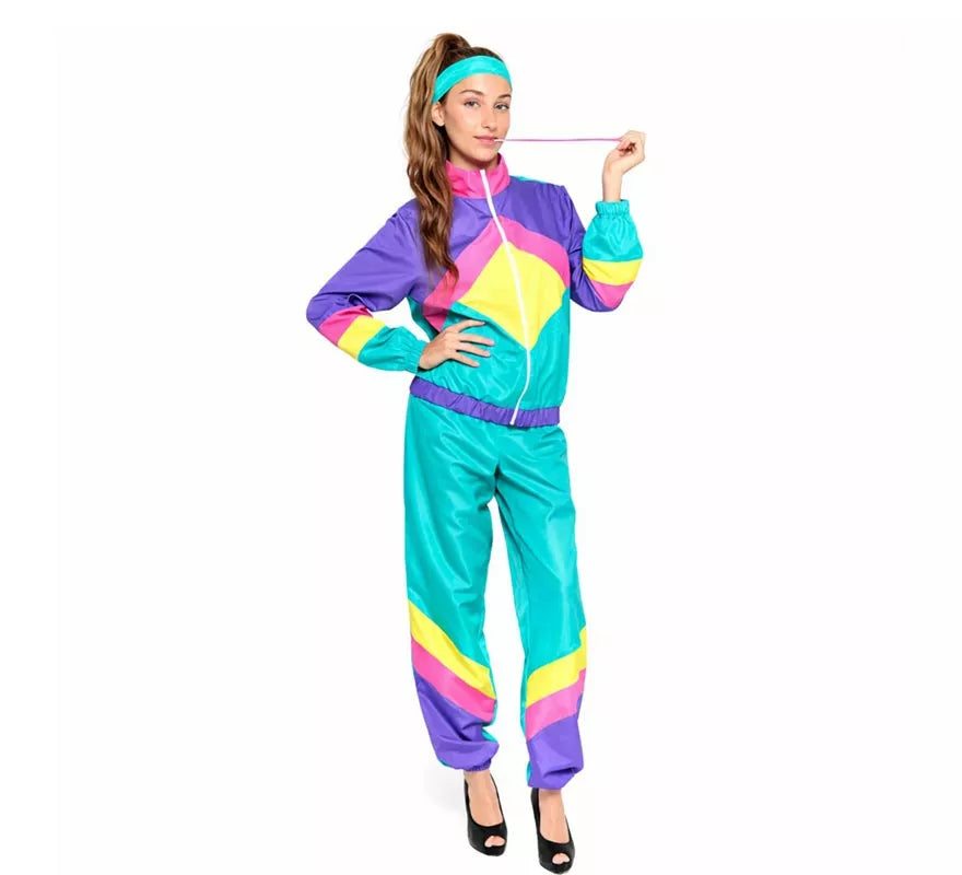 Disfraz de Gimnasta Chándal Retro para mujer