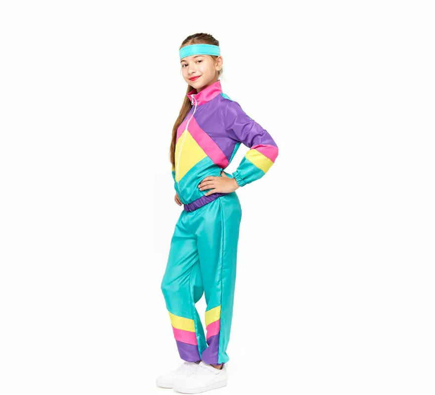 Translation missing: de.Disfraz de Gimnasta Chándal Retro para niño
