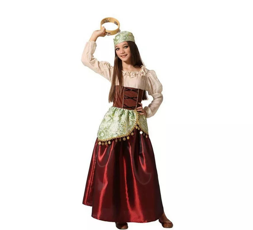Translation missing: de.Disfraz de Gitana con Pañuelo para niña
