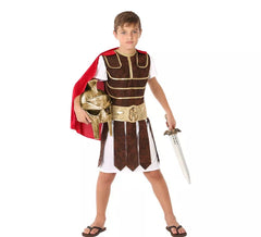 Gladiatorenkostüm mit Umhang für Kinder