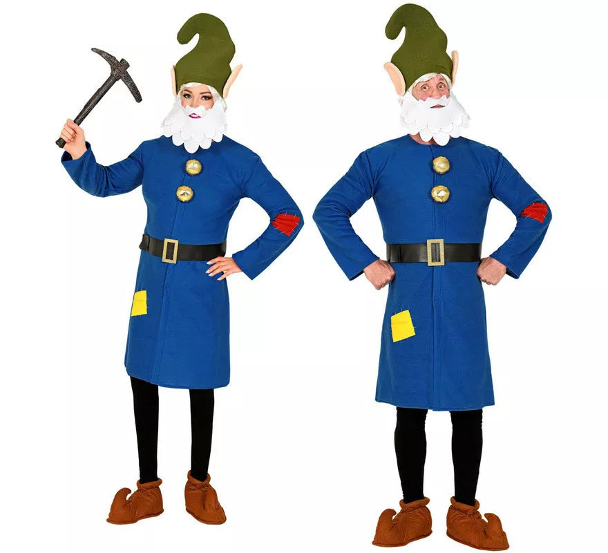 Translation missing: de.Disfraz de Gnomo Azul Trabajador para hombre