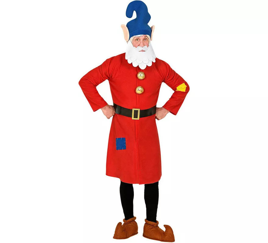 Translation missing: de.Disfraz de Gnomo Rojo Trabajador para hombre