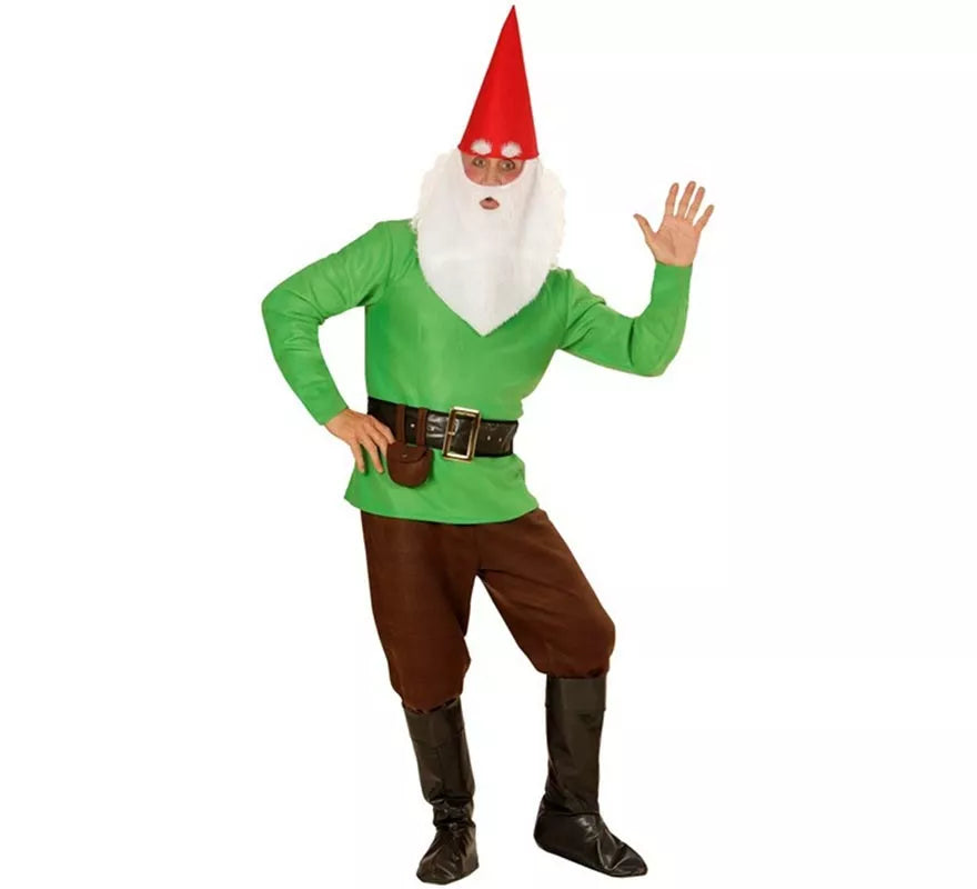 Disfraz de Gnomo verde para hombre