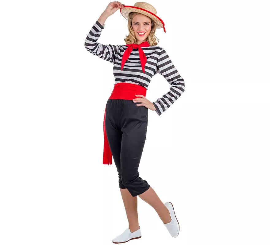 Translation missing: de.Disfraz de Gondolera con Sombrero para mujer