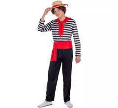 Gondolier Kostüm mit Hut für Herren