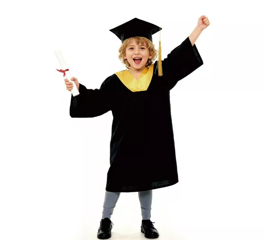 Translation missing: de.Disfraz de Graduado dorado para niños