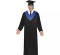 Disfraz de Graduado negro y azul adulto