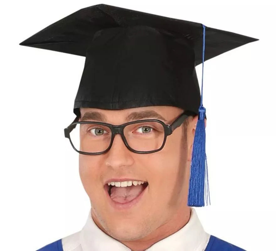 Translation missing: de.Disfraz de Graduado negro y azul adulto
