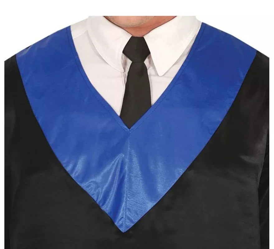 Disfraz de Graduado negro y azul adulto