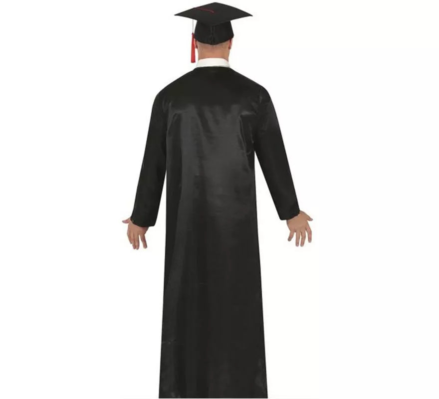 Translation missing: de.Disfraz de Graduado negro y rojo adulto