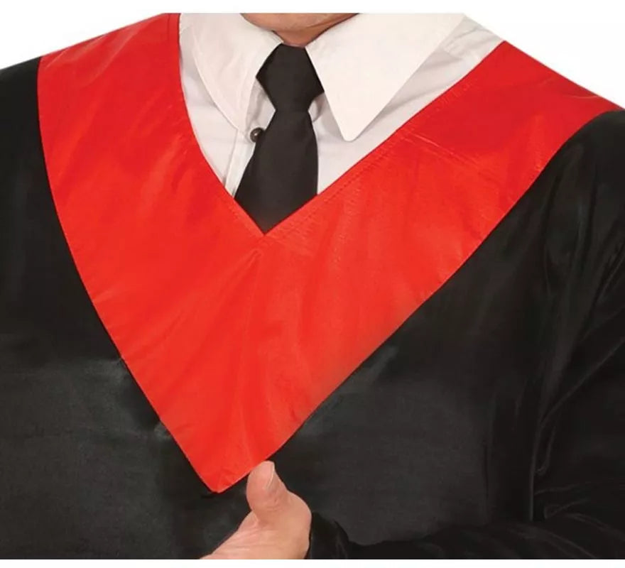 Translation missing: de.Disfraz de Graduado negro y rojo adulto