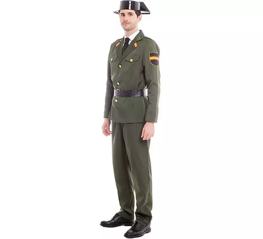 Translation missing: de.Disfraz de Guardia Civil Verde para hombre