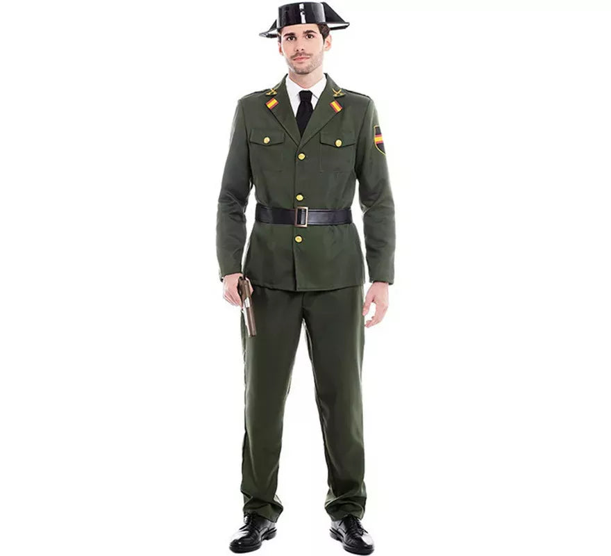 Translation missing: de.Disfraz de Guardia Civil Verde para hombre
