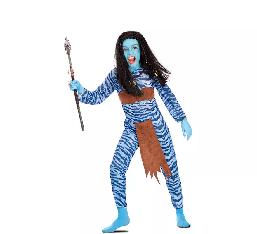 Translation missing: de.Disfraz de Guerrera azul para niña