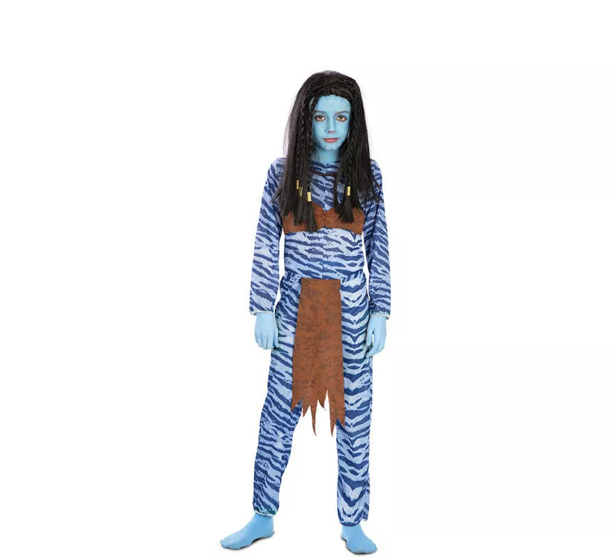 Translation missing: de.Disfraz de Guerrera azul para niña