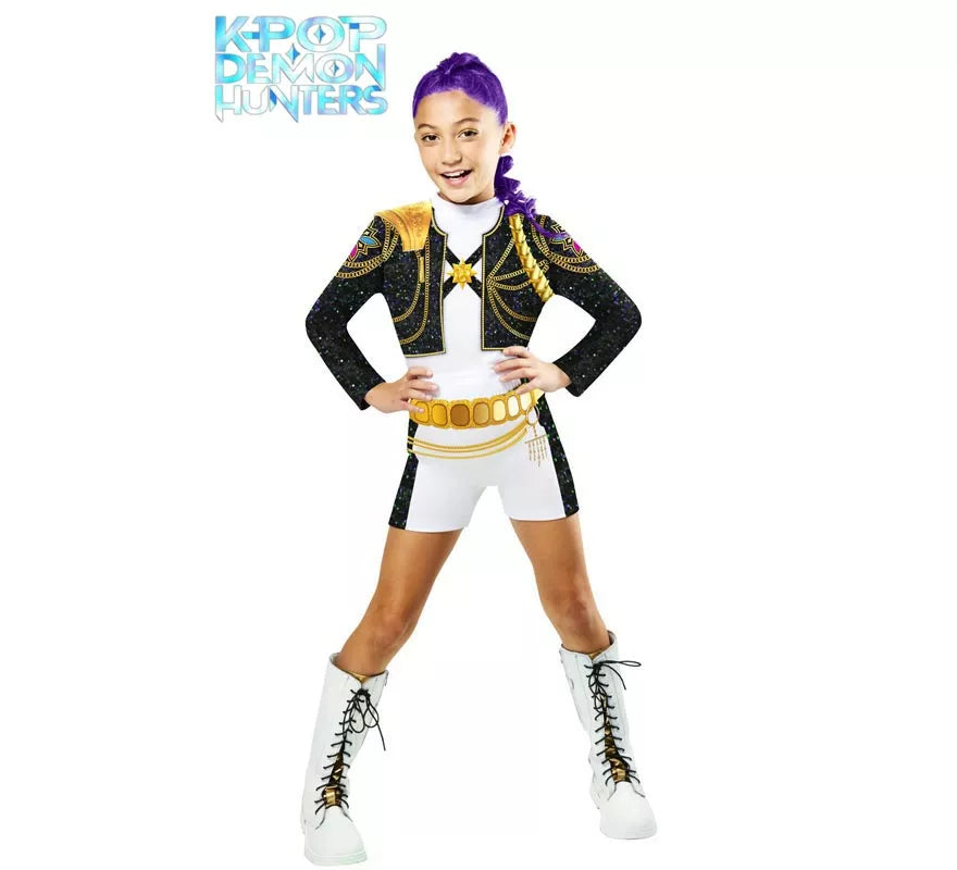 Translation missing: de.Disfraz de Guerrera K-Pop Rumi Golden Classic para niña