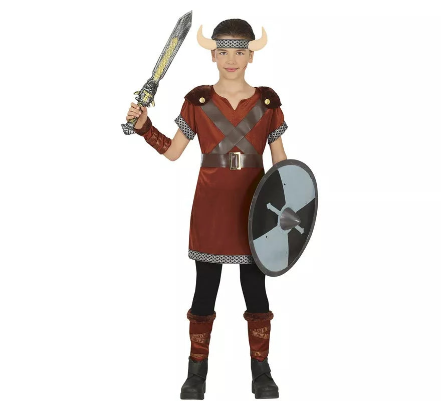 Translation missing: de.Disfraz de Guerrera Nórdica Vikinga para niña