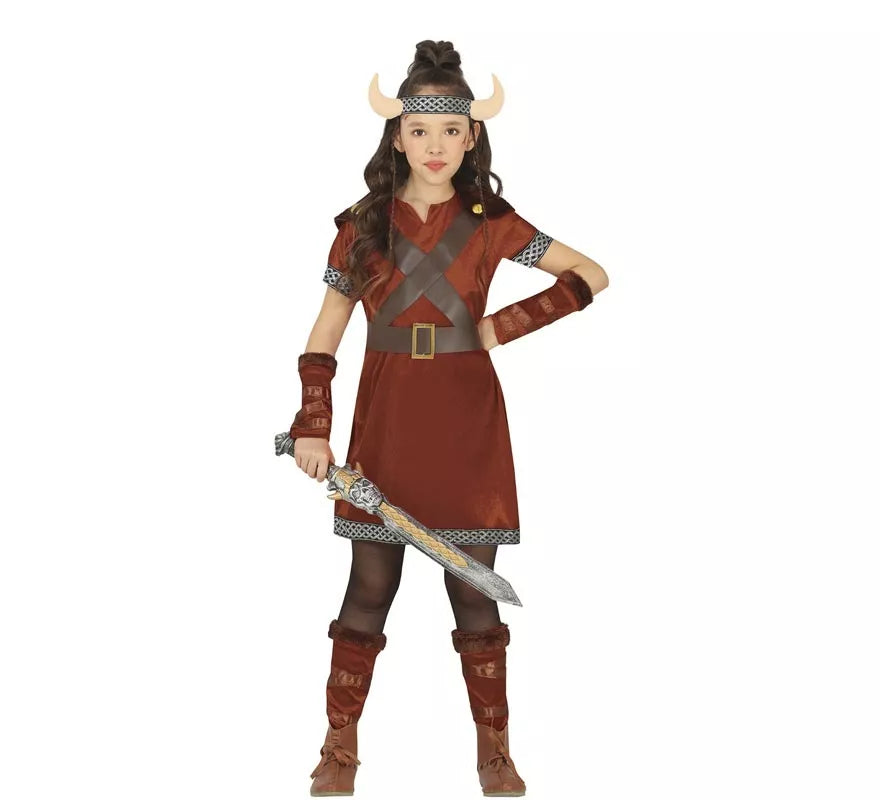 Translation missing: de.Disfraz de Guerrera Nórdica Vikinga para niña
