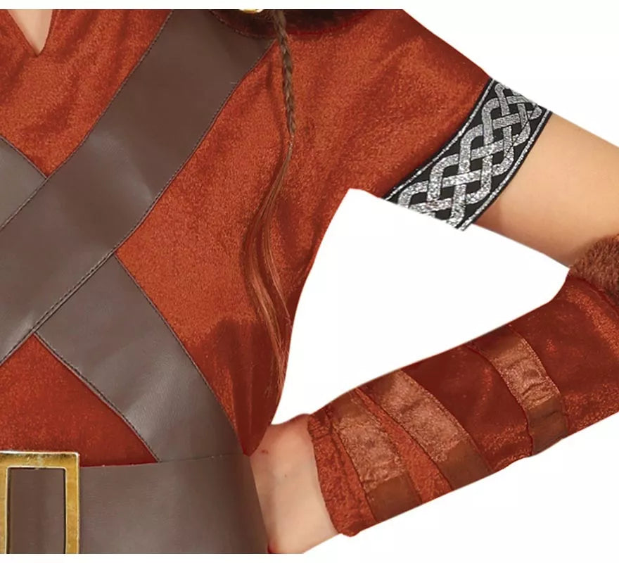 Disfraz de Guerrera Nórdica Vikinga para niña